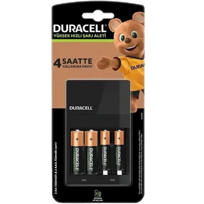 Duracell AA*2 + AAA*2 (Pilli) Hızlı Pil Şarj Aleti CEF14 (2 Adet *750 mAh AAA + 2 Adet* 1300 mAh AA Pil) resmi