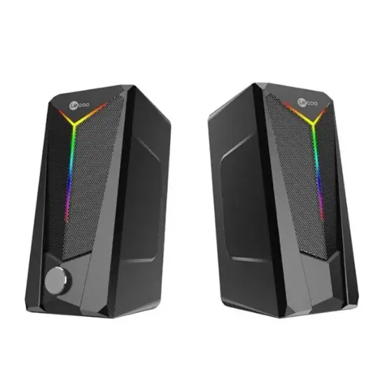 Lenovo Lecoo DS104 Kablolu Usb + 3.5Mm Jack 6W 80dB Rgb Işıklı 1+1 Gaming Speaker - Hoparlör resmi