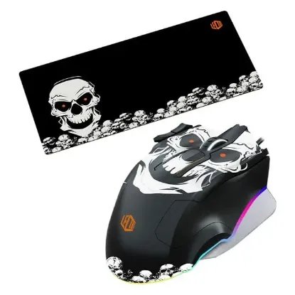 Lenovo Lecoo MG1102 8200 DPI 10 Makro Tuşlu Kablolu RGB Ledli Gaming Mouse + Mousepad resmi