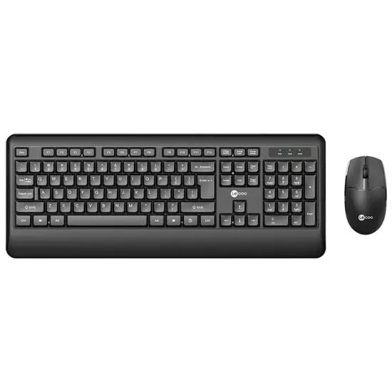 Lenovo Lecoo KW202 Kablosuz Q Klavye - Mouse Set Siyah resmi
