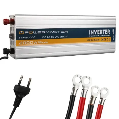Powermaster PM-2000C 12 Volt 2000 Watt Şarjlı UPS'li Inverter resmi