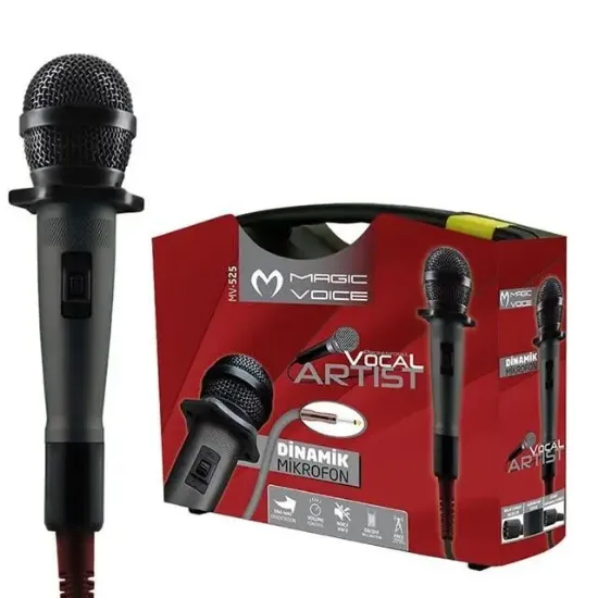 Magicvoice MV-525 Dinamik Profesyonel 4.5 Metre Kablolu El Mikrofonu  resmi