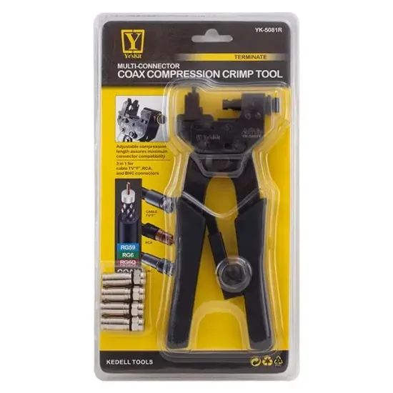 YesKit YK-5081R F/BNC/RCA Konektör Sıkma Pensesi resmi
