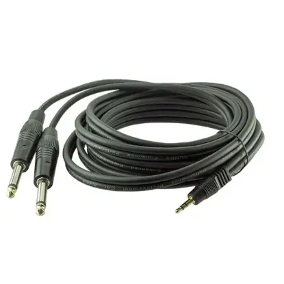 Powermaster 3.5 Mm Stereo E-2x6.3mm Mono Erkek Kablo 3 Metre resmi