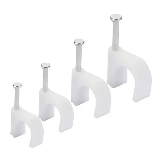 PowerMaster PM-17654 7 Numara Çelik Çivili 16 MM Kroşe 4X10 Antigron Kablolar İçin (100'LÜ Poşet) resmi