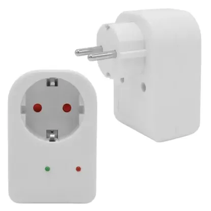 PowerMaster PM-18521 Durum Ledli Akım Korumalı Tekli Priz 16 Amper - 3500 Watt Tekli Beyaz resmi