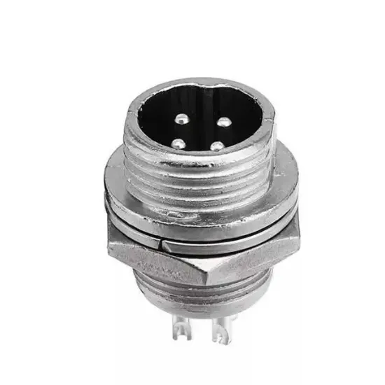 PowerMaster PM-18660 4 Pinli 12mm Erkek Mayk Fiş (M12 - GX12) resmi