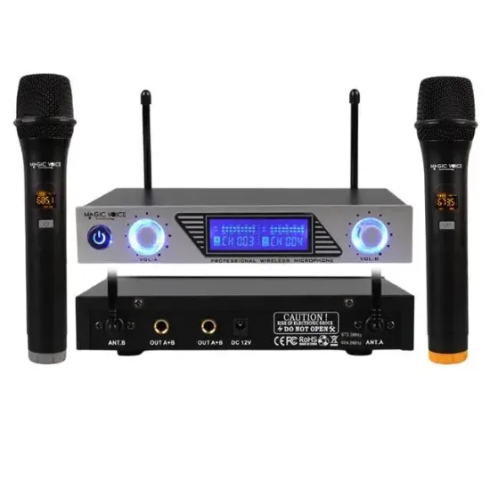 Magicvoice MV-1312EE UHF 2 El Kablosuz Telsiz Mikrofon resmi
