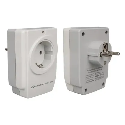 PowerMaster PM-18721 16 Amper - 3680 Watt Tekli Çocuk Korumalı 2 USB'LI 1400 Joule Akım Korumalı Priz resmi