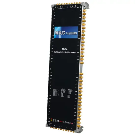 MAG Platinum MP 10/64 Multiswitch - 10 Giriş 64 Çıkışlı Merkezi Uydu Santrali Hybrid 4K ve 3D Destekli resmi