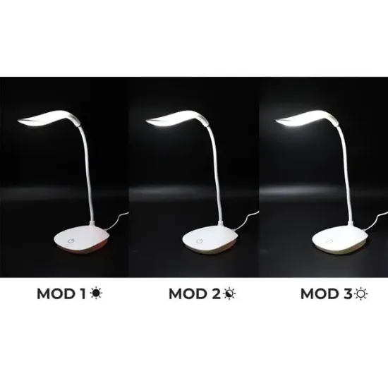 Powermaster PM-19316 5 Volt - 0.5 Amper Dokunmatik Tuşlu 14 Ledli Şarjlı Portatif Masa Lambası resmi