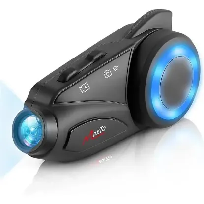 Powermaster Maxto M3 1080P Kameralı Motosiklet Bluetooth Intercom Kulaklık (6 Kişi Destekli) resmi