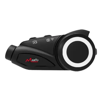Powermaster Maxto M3 1080P Kameralı Motosiklet Bluetooth Intercom Kulaklık (6 Kişi Destekli) resmi
