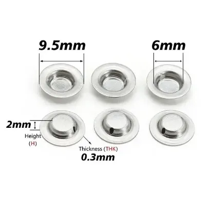 PowerMaster 18650 Lityum Pil Pozitif Kutup Ucu 9.5x6.0x2.0x0.3mm (50'li Paket) resmi
