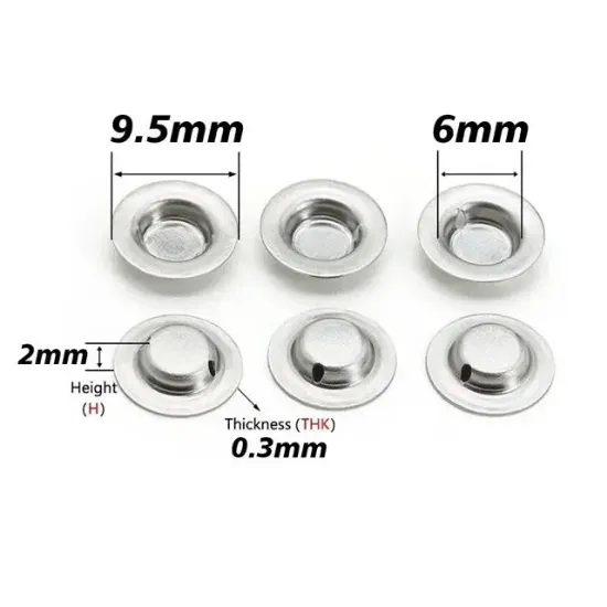 PowerMaster 18650 Lityum Pil Pozitif Kutup Ucu 9.5x6.0x2.0x0.3mm (50'li Paket) resmi