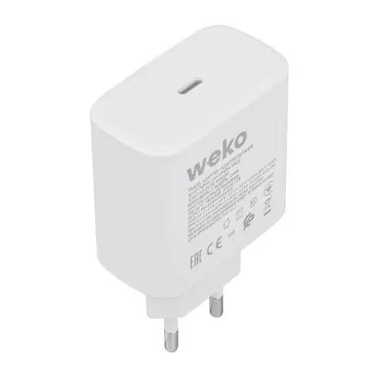 Weko WK-21440 S11-C 25 Watt Telefon Şarj Başlık Adaptörü + Type-C To Type-C Kablo resmi