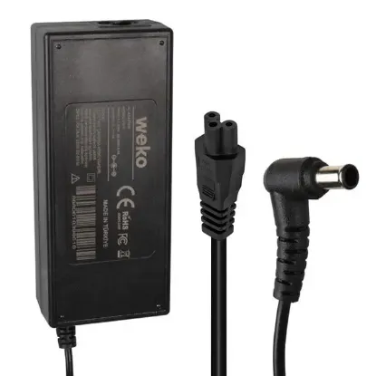 Weko 14 Volt - 3 Amper 6.5*4.4 Uçlu İğneli Yerli Üretim Plastik Kasa Masaüstü Samsung Monitör Adaptörü resmi