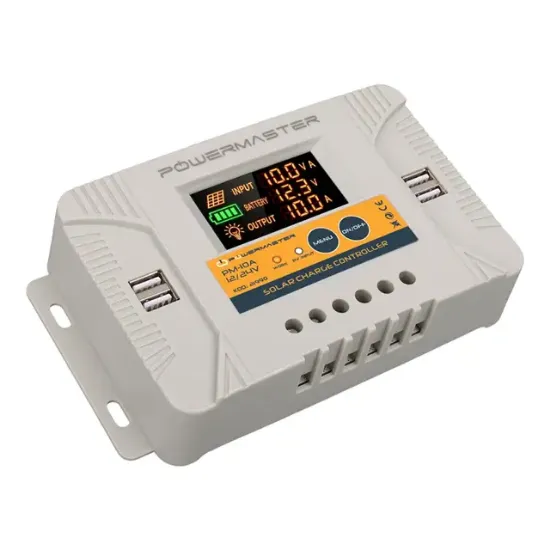 Powermaster PM-10A 12V-24V 10 Amper 4 USB Çıkışlı Dijital Ekranlı Solar Şarj Regülatörü resmi