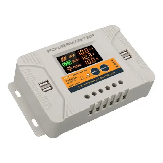 Powermaster PM-20A 12V-24V 20 Amper 4 USB Çıkışlı Dijital Ekranlı Solar Şarj Regülatörü resmi