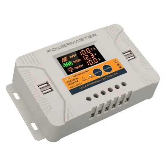 Powermaster PM-30A 12V-24V 30 Amper 4 USB Çıkışlı Dijital Ekranlı Solar Şarj Regülatörü resmi