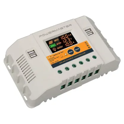 Powermaster PM-60A 12V-24V-36V-48V 60 Amper 4 USB'li Dijital Otomatik Solar Şarj Regülatörü resmi