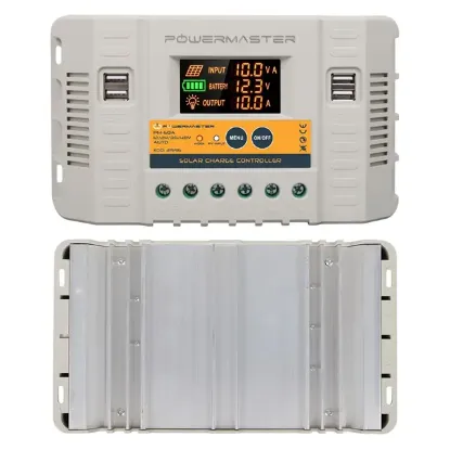 Powermaster PM-60A 12V-24V-36V-48V 60 Amper 4 USB'li Dijital Otomatik Solar Şarj Regülatörü resmi
