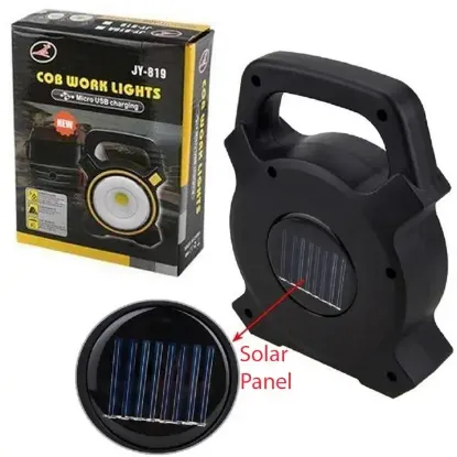 Powermaster JY-819A COB ve Angel LED'li 3 Modlu Solar + Usb Şarjlı Çalışma Lambası resmi