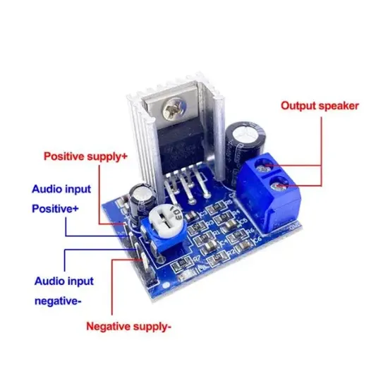 Weko TDA2030A Ses Yükseltici Power Supply Modülü 6-12V - Dimmer Ayarlı Kompakt Amfi - Anfi resmi