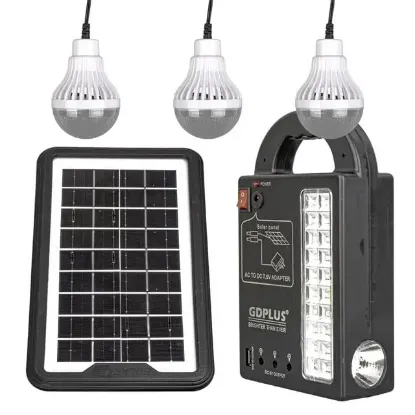 PowerMaster GD-999 Güneş Enerjili Solar Aydınlatma Sistemi 3 Ampullü Powerbank Özellikli Taşınabilir Kamp Seti resmi
