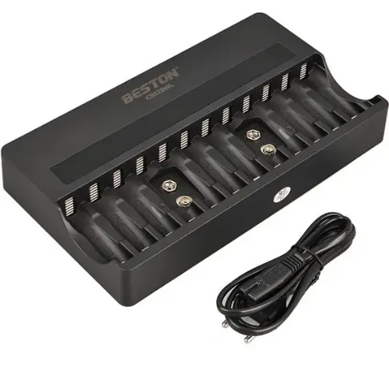 Beston C9028WL AA/AAA/9V/C Boy/D Boy/Lion Hızlı Pil Şarj Cihazı resmi