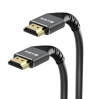 S-Link 1.5 Metre 4K 60Hz HDMI Kablo - SLX-HD4K015 Metal Korumalı v2.0 Ultra HD Ses ve Görüntü Kablosu resmi