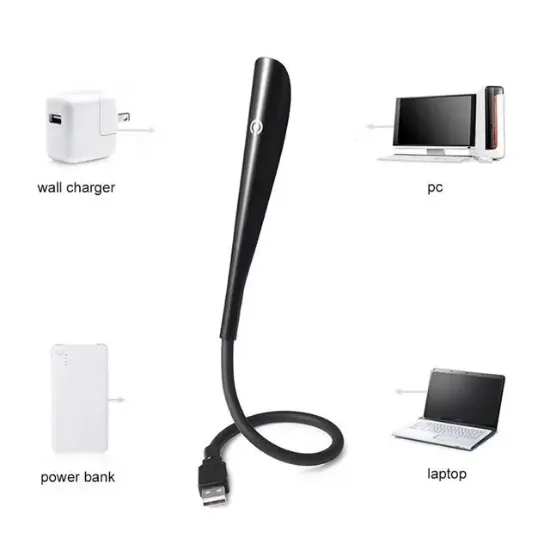 PowerMaster PM-24561 14 Ledli Siyah Esnek Usb Led Lamba resmi