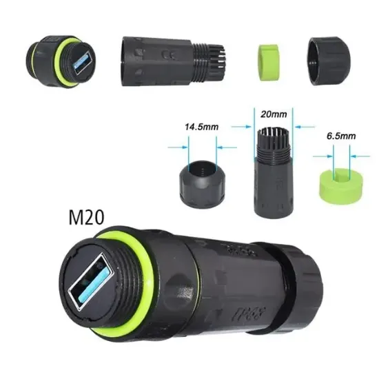 PowerMaster PM-24598 Dişi - Dişi IP68 Su Geçirmez 3.0 USB-A Konnektör resmi