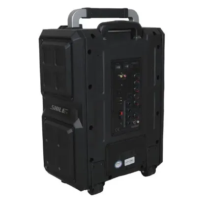 Shile SL-2017 50 Watt Taşınabilir Seyyar Aktif Amfi Hoparlör Kablosuz EL + Yaka Mikrofonlu USB+SD+BT Kumandalı resmi