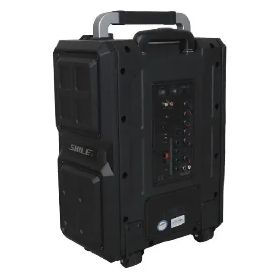 Shile SL-2017 50 Watt Taşınabilir Seyyar Aktif Amfi Hoparlör Kablosuz EL + Yaka Mikrofonlu USB+SD+BT Kumandalı resmi