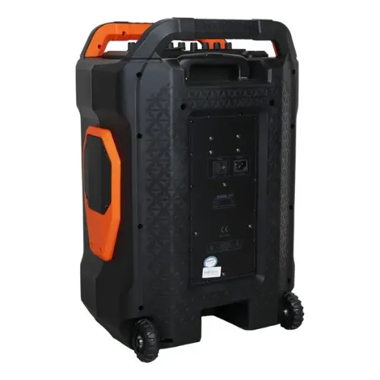 Shile SL-10 120 Watt Taşınabilir Seyyar Amfi Hoparlör Kablosuz 1 EL + 1 Yaka Mikrofonlu Kumandalı USB+SD+BT resmi