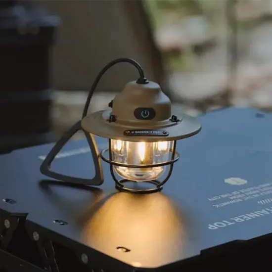 PowerMaster PM-25439 Nostaljik 3 Filament 6 Smd Kamp Çadır Lambası Ampul 1200mAh TYPE-C resmi