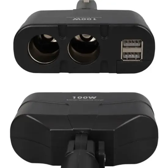 Olesson 1652 12-24V Çift USB Girişli 100W 2'li Araç Çakmak Çoklayıcı resmi