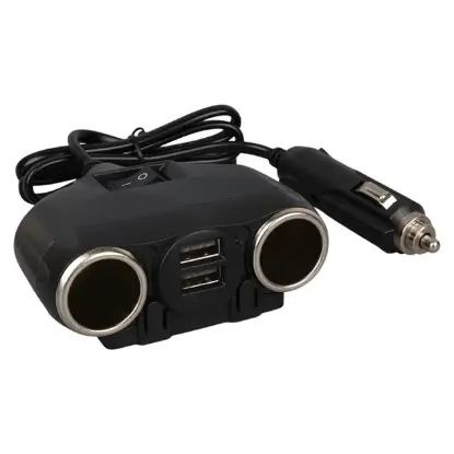 Olesson 1630 12-24V Çift USB Girişli 120W 80cm Kablolu 2'LI Araç Çakmak Çoklayıcı resmi