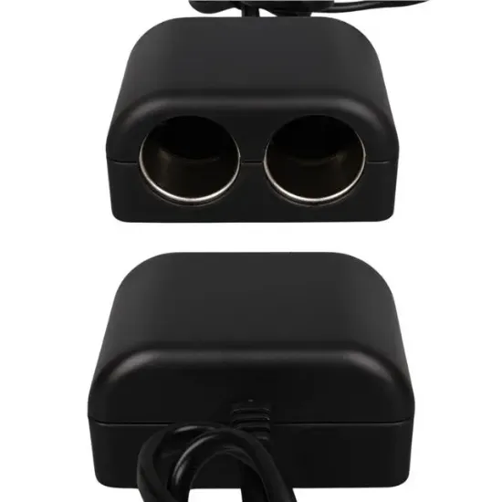 Olesson 1641 12-24V Tek USB Girişli 120W 80cm Kablolu Dijital Voltaj Ekranlı 2'li Araç Çakmak Çoklayıcı resmi