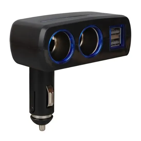 Olesson 1637 12-24V Çift USB Girişli 120W 2'li Araç Çakmak Çoklayıcı resmi