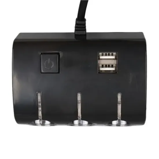 Olesson 1506 12-24V Çift USB Girişli 120W 80 CM Kablolu 3'LÜ Araç Çakmak Çoklayıcı resmi