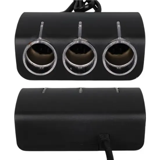 Olesson 1521 12-24V 120W 80 CM Kablolu 3'LÜ Araç Çakmak Çoklayıcı resmi