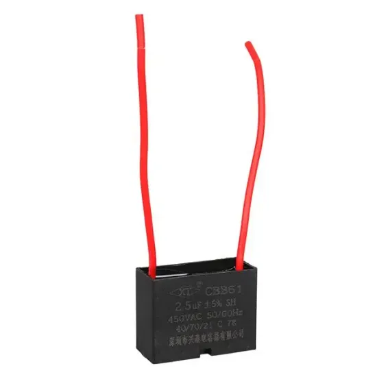 2.5UF 450VAC Siyah 10cm Kablolu Kare Tip Kutupsuz Kondansatör resmi