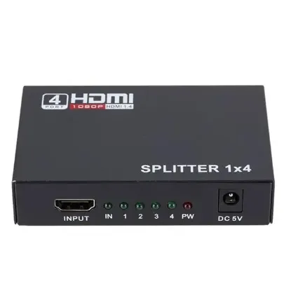 Rose HDMI-104 1080İ-1080P 3D 1X4 Port HDMI 1.4V Dağıtıcı Splitter Çoklayıcı resmi
