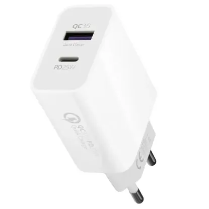 Powerway HW25 Usb 3.0 / Type-C 25W 3.0 A Hızlı Şarj Aleti Başlığı PD25W resmi