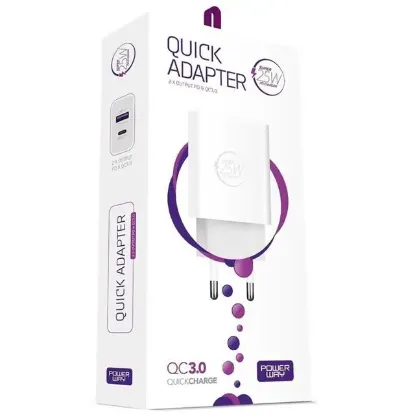 Powerway HW25 Usb 3.0 / Type-C 25W 3.0 A Hızlı Şarj Aleti Başlığı PD25W resmi