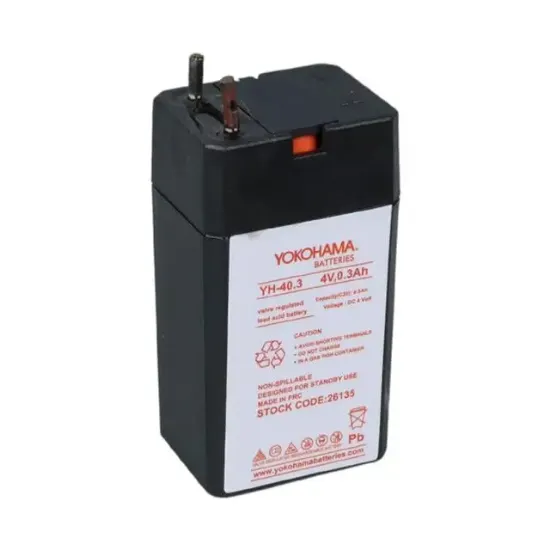 Yokohama YH-40.3 4 Volt - 0.3 Amper Akü (25.5x19.5x48 mm) resmi