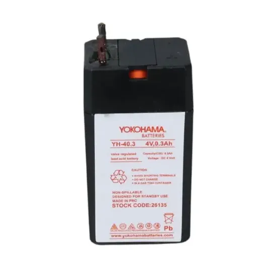 Yokohama YH-40.3 4 Volt - 0.3 Amper Akü (25.5x19.5x48 mm) resmi