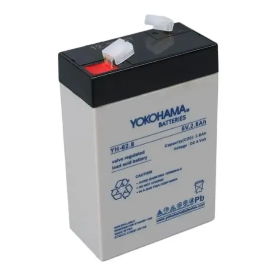 Yokohama YH-62.8 6 Volt - 2.8 Amper Dik Akü (66x33x97 mm) resmi